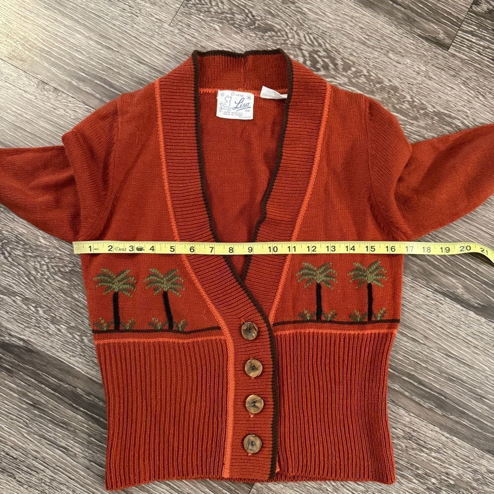 Little Lisa Vintage Palm Tree Cardigan - Picture 6 of 8